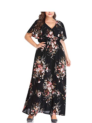 JMSUN - Abito estivo per donna con scollo a V