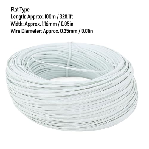 Alambre de amarre para refuerzo, longitud 100m, alambre de hierro galvanizado con PVC, 15% a 20% de elasticidad, resistente a la erosión para uso interior y exterior (Blanco) miniatura 2