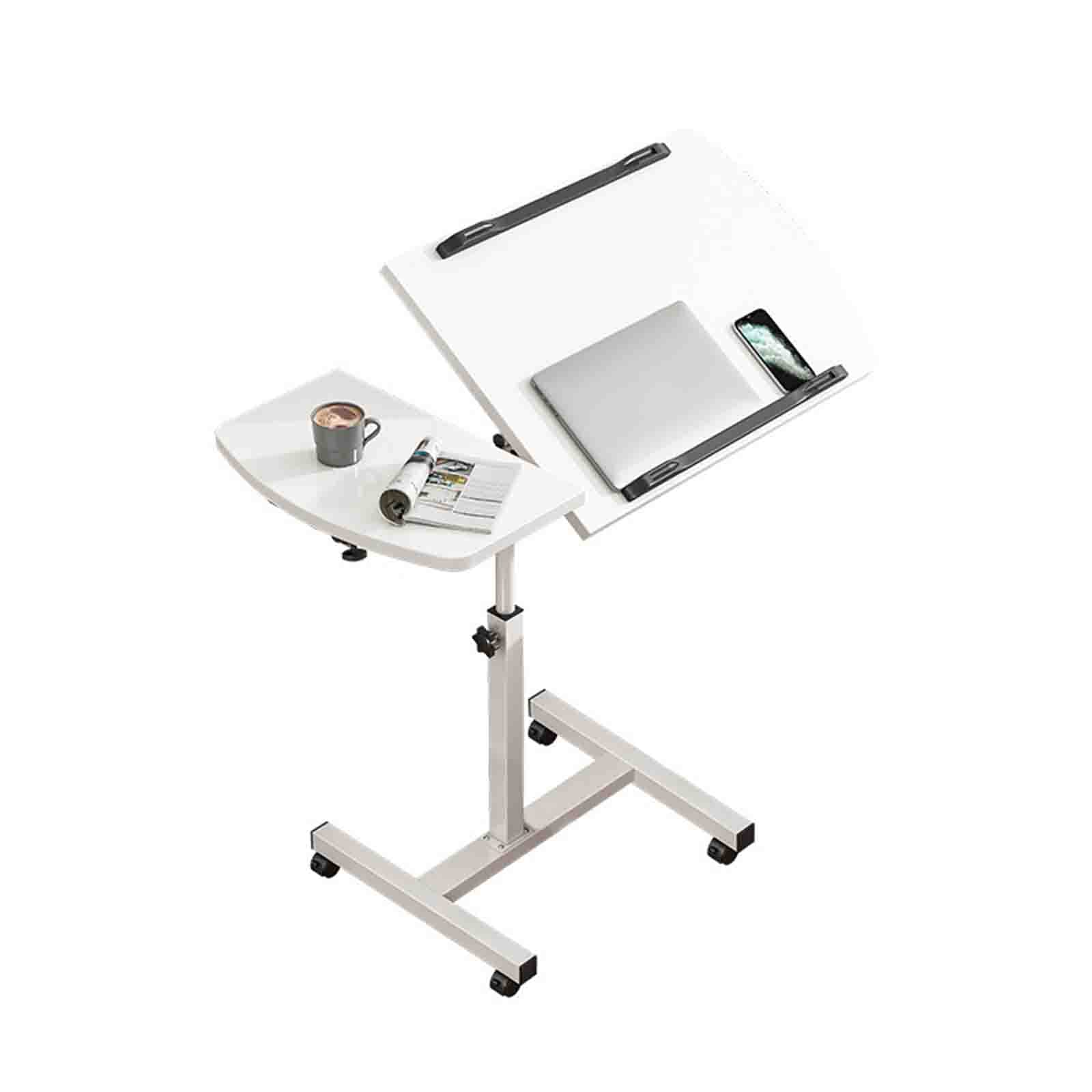 SBCGFY Overbed Table With Wheels Bedside Table Movable Table Home Desk Mobile Computer Desk Hospital Medical Use