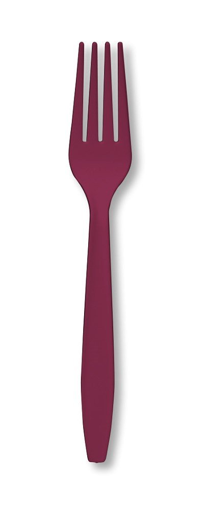 Sponsored Ad – Burgundy Red Disposable Plastic Forks