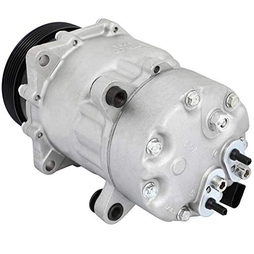 OCPTY AC Compressor for Audi TT, TT Quattro, Volkswagen Beetle, Golf, Jetta 2000-2006 with Forced Cooling, Easy Installation, Wide Applicability, Excellent Materials, Silver Color