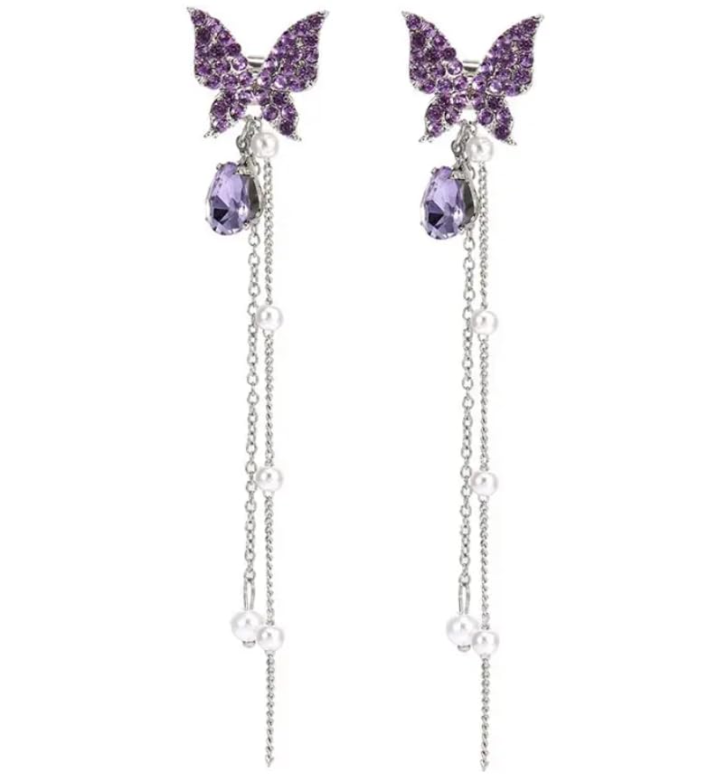 See full amazon price history chart for BLINGEE Earrings For Women Girls Butterfly earring Korean Western Fashion Earring Trendy Earring Set Drops & Danglers Tassel Earring Stud Earring Silver Purple Silver Plated BLINGEE Earrings For Women Girls Butterfly earring Korean Western Fashion Earring Trendy Earring Set Drops & Danglers Tassel Earring Stud Earring Silver Purple Silver Plated (B0CQWPQ16Q) Amazon Price History, Amazon Price Tracker