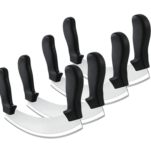 Image of UPDESH Pizza Cutter - Pizza Slicer - Mezzaluna /Mincing Knife - Double Handle Ideal for Mincing, Dicing, Chopping & Slicing (4)