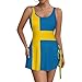 Dresses for Women Swedish Flag Sexy Split Strap Dress L