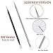 Anjou Blackhead Remover Comedone Extractor, Curved Blackhead Tweezers Kit, 11-Heads Professional Stainless Pimple Acne Blemish Removal Tools Set, Silver