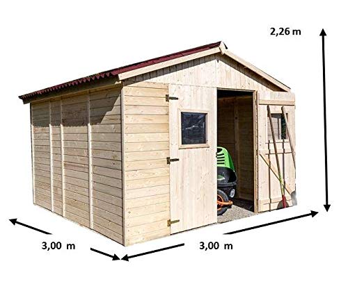 Habrita Gerätehaus aus Holzplatten ohne Boden – 16 mm – Nutzfläche 7,62 m² – Doppeltür – Bild 2