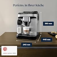 De’Longhi Magnifica Evo - Kaffeevollautomat mit Vollautomatischem cremigen Milchschaum, 7 One-Touch-Getränke, Cappuccino & Espresso, Kaffeemaschine, Soft-Touch-Bedienfeld, Silber (ECAM292.81.SB) – Ansicht 7