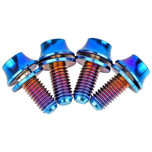 Image of Titanium M5x12mm with Washer Bicycle Water Bottle Cage Bolt 4 Pack