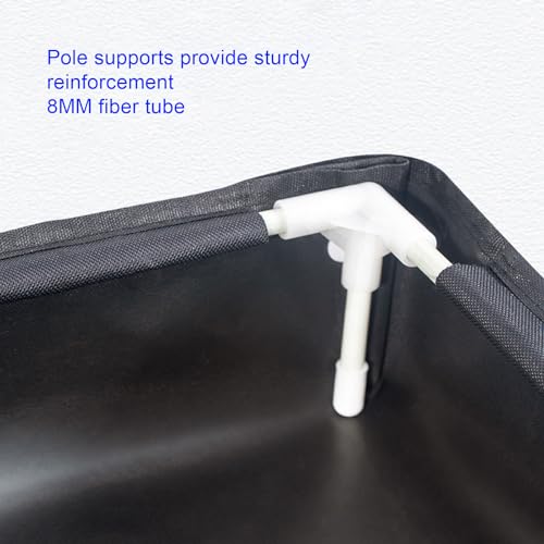 Diydeg Base de Ducha Portátil, 31.5 x 31.5 x 3.9 pulgadas, Base de Ducha Plegable con Tubería de Drenaje Desmontable, para Camping al Aire Libre, Playa (Negro) miniatura 3