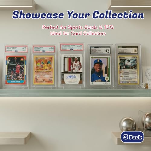 Image of PSA Slab Display Case 3 Pack, Thick Acrylic Case for PSA & CGC Graded Cards