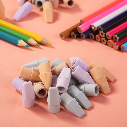 Image of Mr. Pen- Pencil Erasers Toppers, 120 Pack, Colorful, Latex Free, No Smudge | Mr Pen Erasers for Pencils
