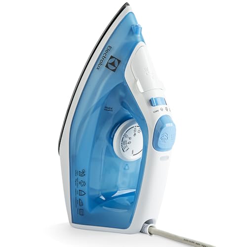 Ferro de passar seco e vapor Electrolux base antiaderente vapor vertical extra anti gotejamento 1500W cabo 1,65m azul SIE60 220V