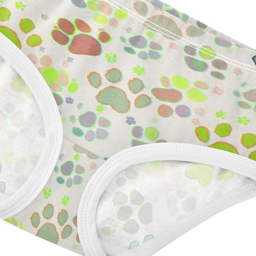 Girls Underwear Toddler 2t Cotton Girl Panties Cute Stylish Kids Briefs Undies Cute Paw Prints Pink4