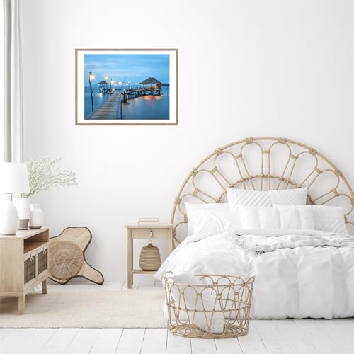 Image of JCJMY 19.7x27.6 Puzzles Frame for 50x70 cm Puzzles Poster Photo Picture, Display 18x24 with Mat or 19.7 x 27.6 without, Wall Hanging 19.7 by 27.6 inch 1000 Pieces Puzzles Frame, Rustic Brown