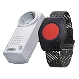 [page_title]-ELDAT RS16: Mobiler Hausnotruf mit wasserdichtem Notrufarmband für die häusliche Pflege; Funk Notrufsystem mit Notruf Armband; Notrufknopf für Senioren; Pflegeruf Set mit Quittierungsfunktion