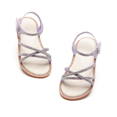 Image of PHIRAMIN Toddler Flower Girl Sandals - Girl Dress Shoes Toddler Little Kid Wedding Party