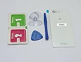  MIYI Nuevo Blanco Tapa de Batería Tapa Contraportada Trasera Back-Carcasa Reemplazo para Sony Xperia Z3 Compact Mini M55W + Adhesivo + Herramientas + Limpieza