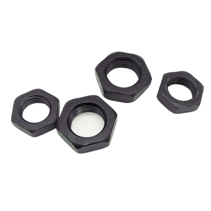 Black 10.9 Steel Left Hand Thread Thin Hex Nuts M8-M42 (100,M8 x 1.25mm)