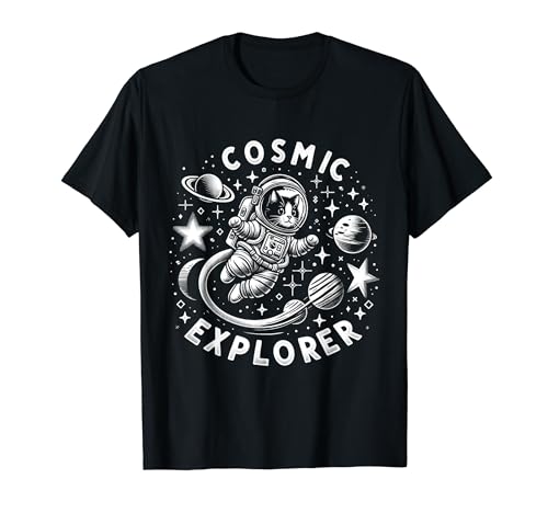 Cat Astronaut - Kitty Space Adventure Tee - Cosmic Explorer T-Shirt