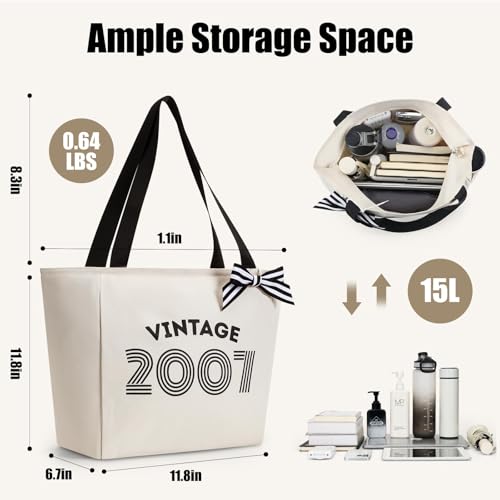 Image of Vavabox 40th Birthday Gifts Women, Unique 40 Years Old Tote Bag, Vintage 1986 Handbag Gifts for Women Mom Wife Friend