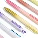 WRITECH Gel Pens Fine Point: 0.5mm Retractable Multicolor Ink No Smear Gradient Color Aesthetic Pen Barrel 8ct for Journaling Notetaking Silent Click Colored Pen Set