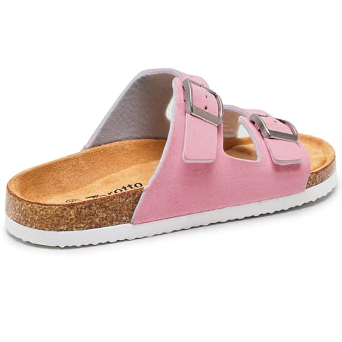 Image of Torotto Kids Sandals Boys Girls Slide Summer Non-slip Cork Glitter Toddler Slippers with Adjustable Straps for Indoor & Outdoor