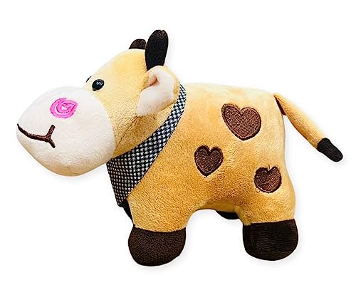Image of HUG 'n' FEEL SOFT TOYS - Brown Cow 28cm Soft Toy Plush Toy | Big Stuffed Animal | Ultra Soft, Huggable & Cuddly Gift for Kids, Girls, Boys | Perfect for Birthday, Valentine's Day