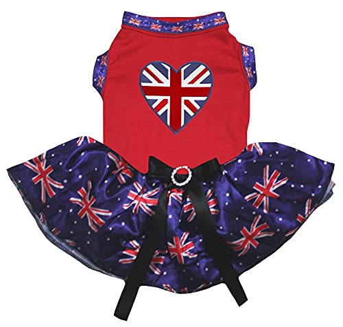 Robe pour chien rouge avec drapeau Union Jack pour les sorties