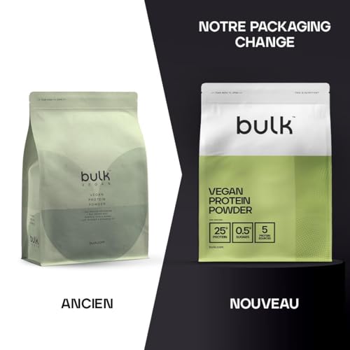 Bulk Vegan Protein Powder, Shake protéiné végétal, Vanilla, 1 kg, New & Improved Formula – Image 3