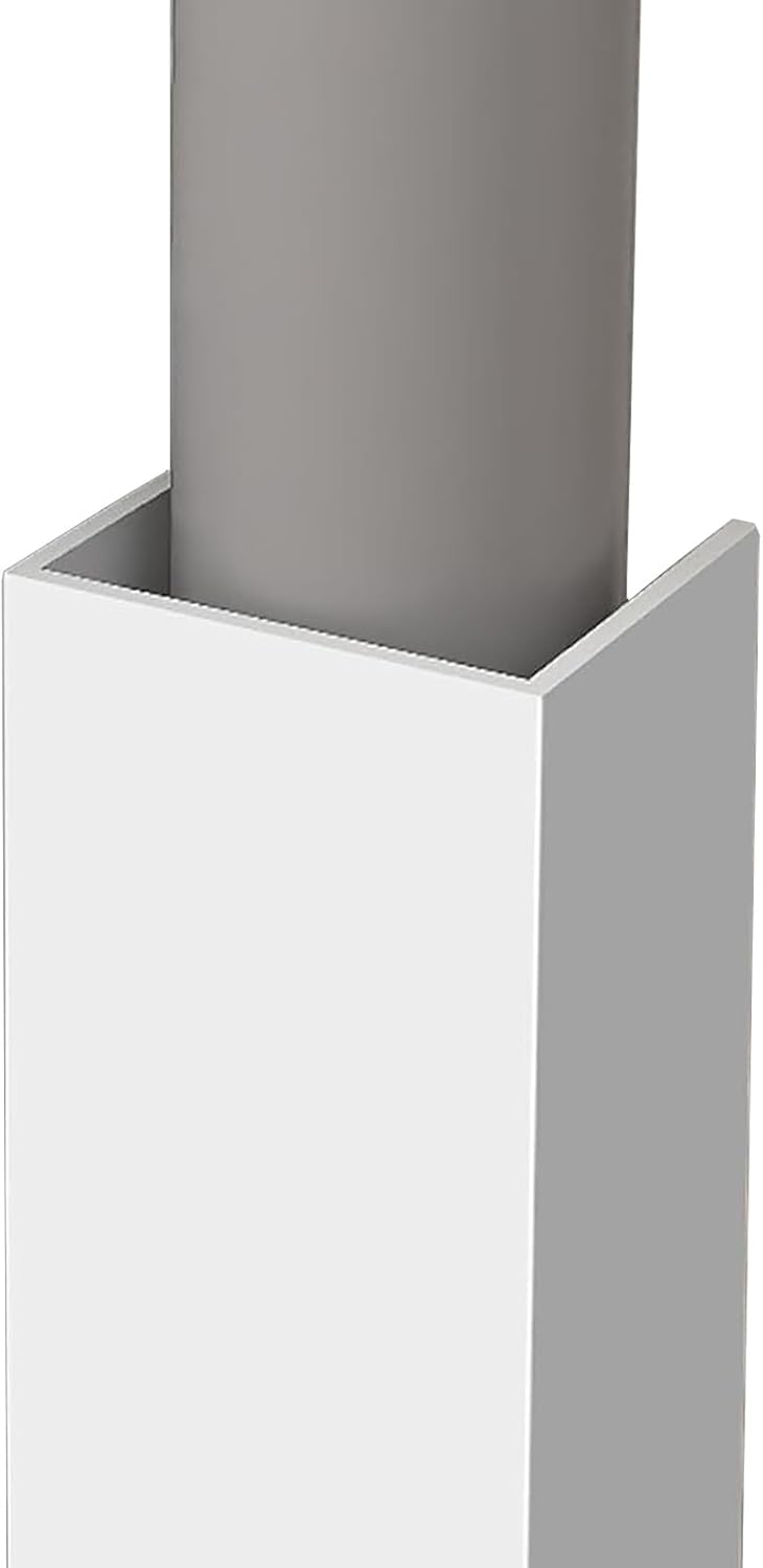 Weatherproofing Pipe Coverings U Shape, Line Cover Kit Enclosure, Wall Tube Trunking Covers, Pipework Hider Indoor Bathroom Enclosure for Conceal (L W D 150×6×6Cm/59.1×2.4×2.4In)