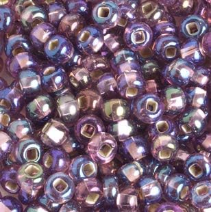 Czech Glass Seed Beads 2/0 (6.1mm Diameter) Silver Lined Transparent Light Amethyst AB DIY Jewelry Making Beads - 500g Bulk Bag by Preciosa (Jablonex)