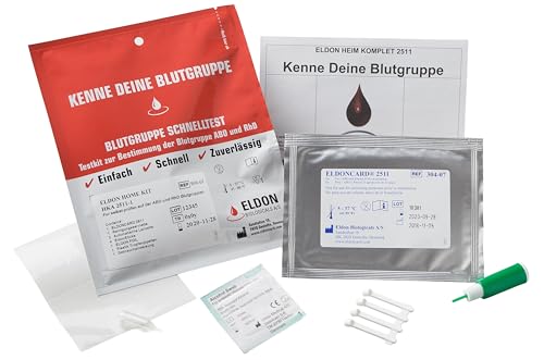Blutgruppe Schnelltest AB0 und RHD Home Kit HKA 2511-1 Selbsttest (1er Set)