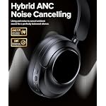 Active Noise Cancelling Headphones,120H Playtime Bluetooth 6.0 Over Ear Headphones with Hi-Res Audio & 5-Mic ENC Calls, 360° Surround Sound Wireless Headphones Foldable Headset for Travel Office Game - Image 2