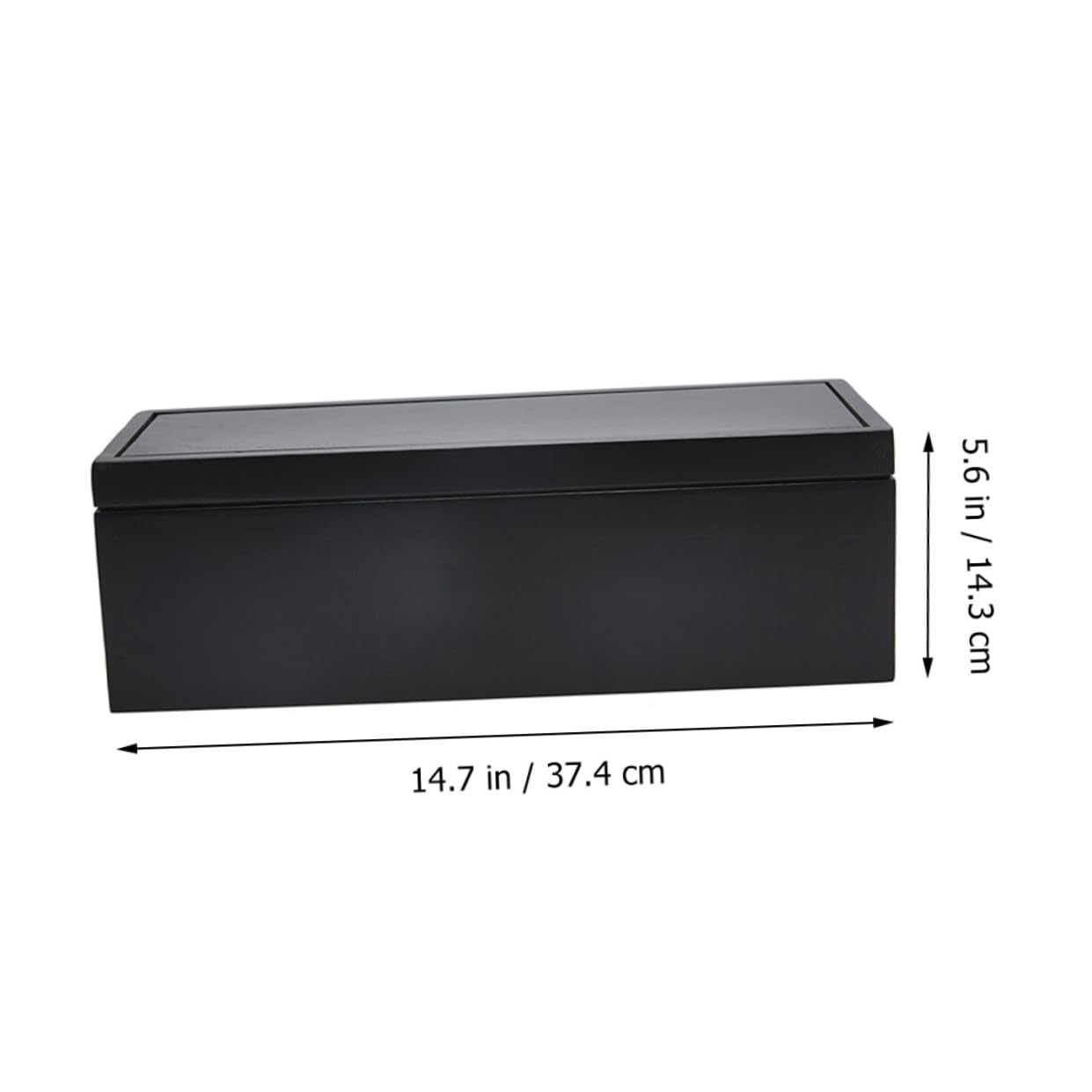 Caja Organizadora de Cables de Plástico Negro Tapa Abierta para Almacenamiento Rápido y Gestión de Enchufes Hogar y Oficina