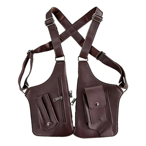 Sac Bandoulière Sous Le Bras, Nouveau Sac Sous-Bras Double Bretelle Ajustable Holster Portefeuille Imperméable Anti-Vol, Sacs Bandoulière hommes Sacoche...