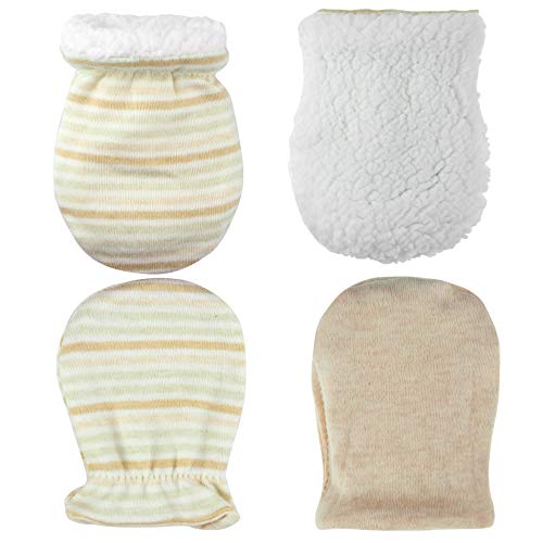 SUMERSHA 8 Pairs Newborn Mitten Gloves Baby Warm Thick Cotton Mittens Unisex Infant No Scratch Winter Mittens for Baby Girls Boys