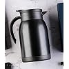 29oz Stainless Steel Coffee Carafe with Handle, Double Walled Vacuum Thermal Pot, 12 Hour Heat Retention, 850ml Tea, Water, and Coffee Dispenser (BLACK)