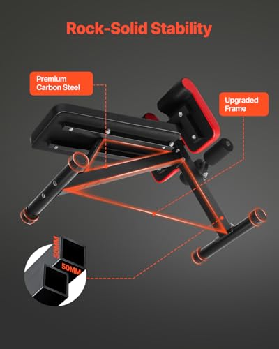 VEVOR Multi-Functional Weight Bench for Full Body Workout, Roman Chair Hyperextension Bench, 330 lbs Adjustable & Foldable Equipment for Back Arm Core Ab Workout, Sit Up Exercise Machine for Home Gym - Thumbnail 5