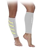 Gabor Fitness Graduated 20-25mm Hg Compression Running Leg Sleeves, Small, White