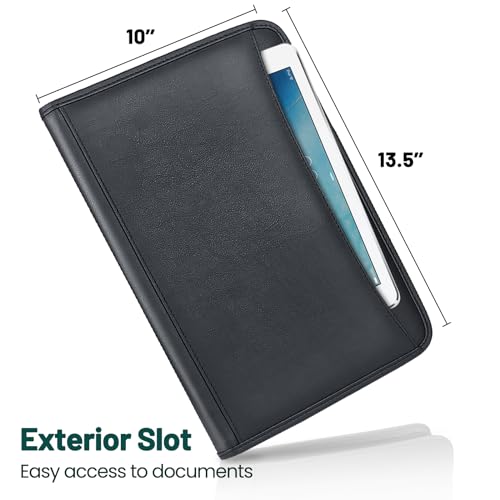 Classeur de portfolio à fermeture éclair pour sécuriser vos notes de conférence