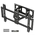XINLEI Ultra Slim Full Motion TV Wall Mount for Most 37"-90" Flat/Curved TV, Swivel Tilt Bracket with Articulating 6 Arms, Support 120lbs, Max VESA 600x400mm, Fits 12”/16" Wood Stud, MAUS02
