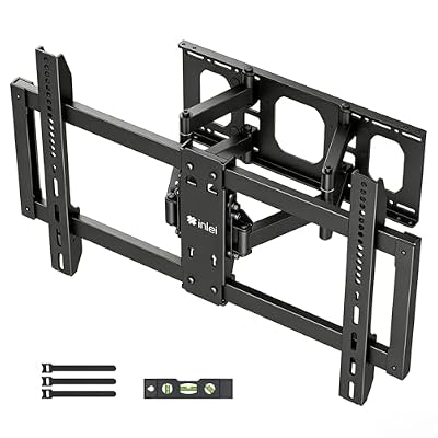 XINLEI Ultra Slim Full Motion TV Wall Mount for Most 37"-90" Flat/Curved TV, Swivel Tilt Bracket with Articulating 6 Arms, Support 120lbs, Max VESA 600x400mm, Fits 12”/16" Wood Stud, MAUS02