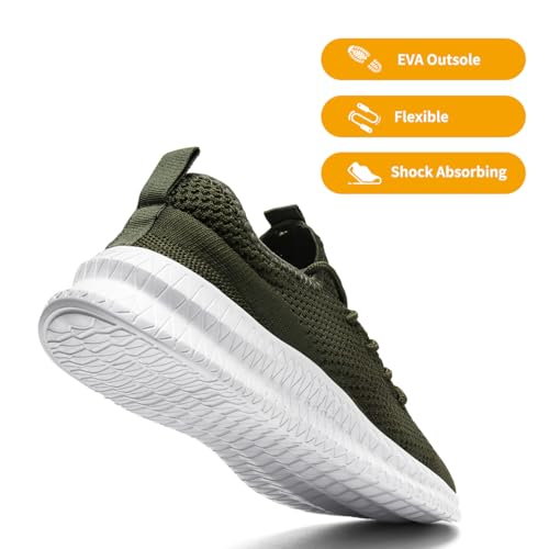 Image of DLWKIPV Mens Slip On Shoes Tennis Walking Gym Athletic Running Fashion Sneakers Workout Footwear Casual Sport Outdoors Breathable Knitted Mesh Lightweight