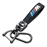 1pcs Genuine Leather Car Logo Keychain Suit for BMW 1 3 5 6 Series X5 X6 Z4 X1 X3 X7 7 M Series Key Chain Keyring Family Present for Man and Woman