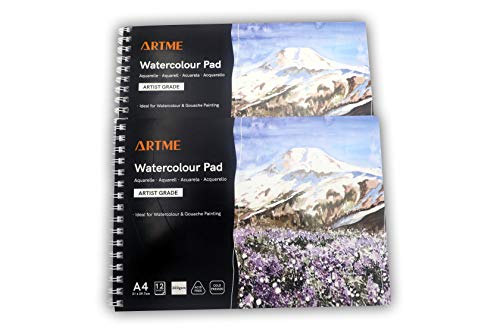 Artme Blocco/Carta per acquarelli A4 x 12 Fogli /