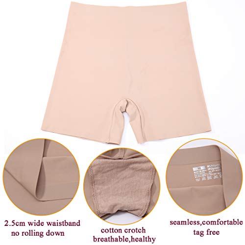 WOWENY Anti Chafing Slip Shorts for Under Dresses Underwear for Women Thigh Bands4