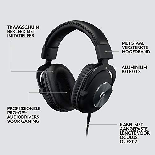 Logitech G PRO Gaming Headset voor Oculus Quest 2 - Op Maat Gemaakte Kabel, PRO-G Precisie Gaming Audio Driver, Staal en… - Image 8