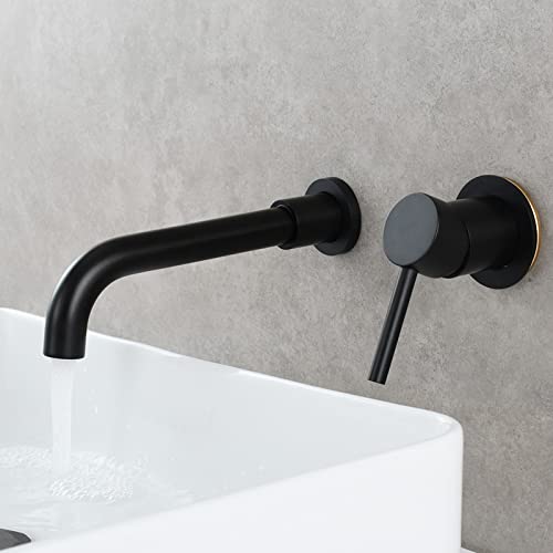 Mitigeur en acier inoxydable suspendu robinet de lavabo mural premium