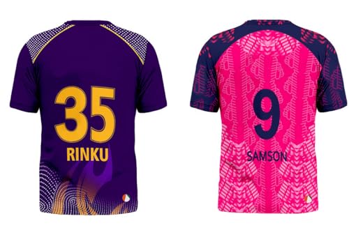 Image of Sports India IPL Cricket Team T Shirt Jersey Combo for (Kid's, Boy's & Mens) L744