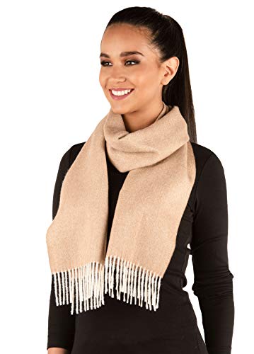 Inca Fashions - Herringbone Alpaca Scarf - 100% Baby Alpaca (Camel Herringbone)2